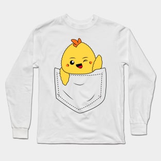 Cute Baby Chick in a pocket Long Sleeve T-Shirt